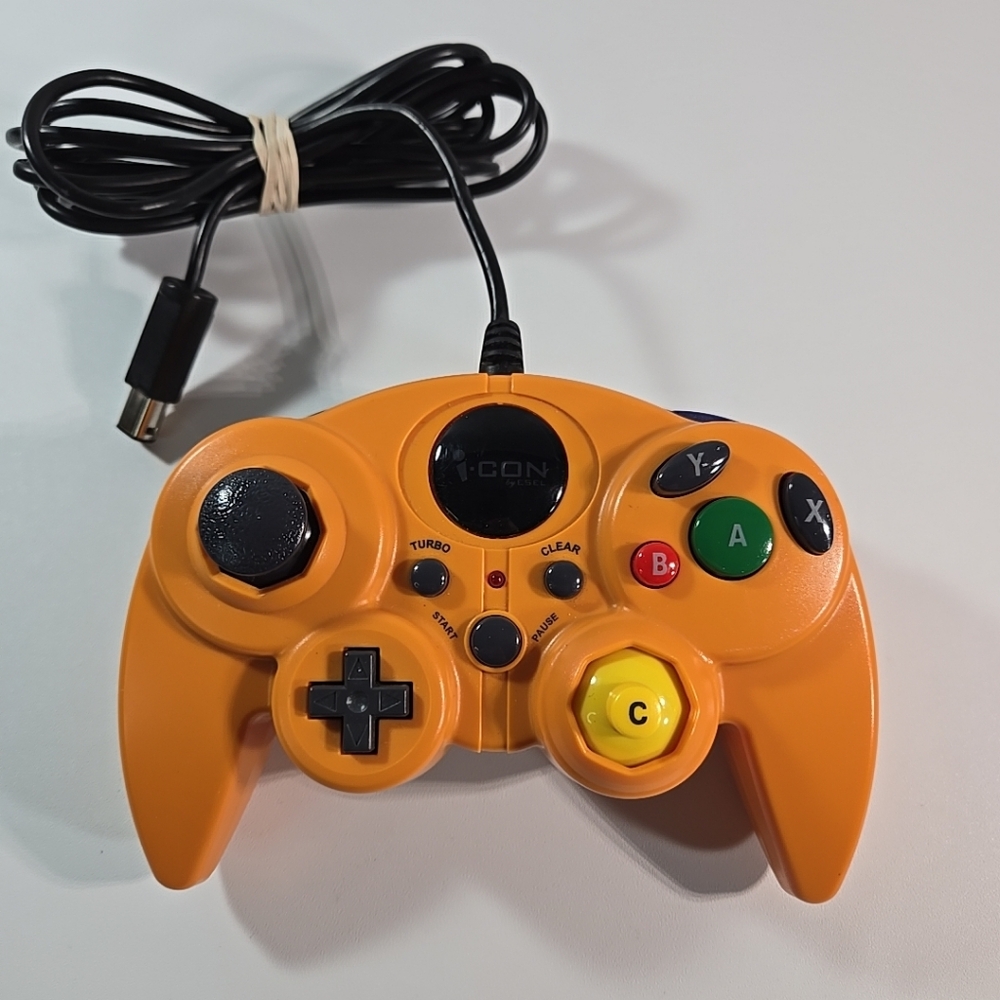 Icon Orange Spice GameCube Gaming Controller Cleaned Tested